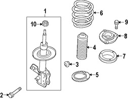 Foto de Defensa de Puntal de Amortiguador Original para Nissan  Nissan Leaf Marca NISSAN Nmero de Parte 540503NF0A