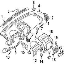 Foto de Cubierta de Panel de Instrumentos Original para Infiniti Nissan Marca NISSAN Nmero de Parte 68492AX000