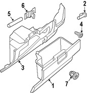 Foto de Guantera Original para Nissan Armada Nissan  Nissan Titan Marca NISSAN Nmero de Parte 685009GA0B