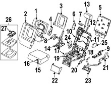 Foto de Bastidor de Asiento Original para Nissan Armada Nissan  Infiniti QX56 Marca NISSAN Nmero de Parte 883667S000