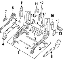 Foto de Cubierta de Riel de Asiento Original para Nissan Armada Nissan Titan Marca NISSAN Nmero de Parte 87113ZQ00B