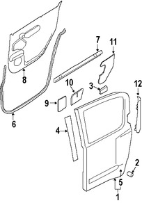 Foto de Sello de la puerta Original para Infiniti QX56 Nissan Armada Nissan Marca NISSAN Nmero de Parte 828317S000