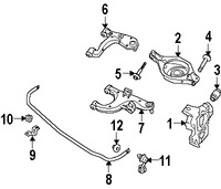 Foto de Barra Estabilizadora de Suspensin Original para Nissan Armada Nissan  Infiniti QX56 Marca NISSAN Nmero de Parte 562307S011