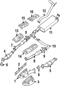 Foto de Tubo del escape Original para Nissan Pathfinder Marca NISSAN Nmero de Parte 20050ZL10B