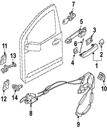 Foto de Refuerzo de Manija Exterior de la Puerta Original para Nissan Pathfinder Nissan Frontier Nissan Xterra Marca NISSAN Nmero de Parte 806119BL0A