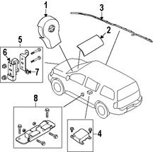 Foto de Mdulo de control del Air Bag Original para Nissan Xterra 2007 2008 2009 Marca NISSAN Nmero de Parte 98820ZP39C