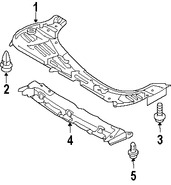 Foto de Guardasalpicaduras del soporte del radiador Original para Nissan Cube 2009 2010 2011 2012 2013 2014 Marca NISSAN Nmero de Parte 758981FC0A