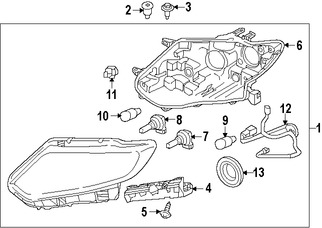 Foto de Zcalo de Luz de Cruce Original para Nissan Rogue 2015 2016 Marca NISSAN Nmero de Parte 262435HA0A