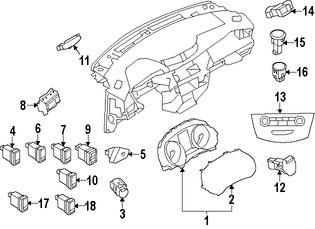 Foto de Indicador de estado del sistema del Air Bag Original para Nissan Rogue 2014 2015 2016 2017 Marca NISSAN Nmero de Parte 250204BA0A