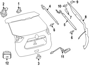 Foto de Actuador de Cerradura de Puerta Trasera Original para Nissan Rogue 2015 2016 2017 Marca NISSAN Nmero de Parte 251404BA0B