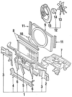 Foto de Aspa del ventilador de enfriamiento del motor Original para Nissan Infiniti Marca NISSAN Nmero de Parte 2148685E00