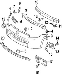 Foto de Tuerca de barra de impacto de parachoque  Original para Infiniti Nissan Marca NISSAN Nmero de Parte 0122100391