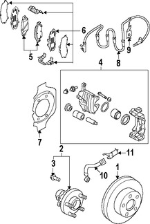 Foto de Cubierta de Polvo de Frenos Original para Infiniti Nissan Marca NISSAN Nmero de Parte 411511EX1A