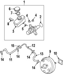 Foto de Empacadura de Booster Frenos de Potencia Original para Nissan Infiniti Marca NISSAN Nmero de Parte 472124GA0A