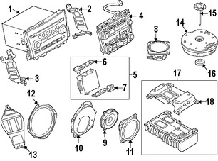 Foto de Unidad de Control de Radio Original para Nissan Infiniti Marca NISSAN Nmero de Parte 259159GE1A