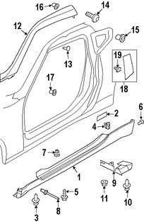 Foto de Protector de Estribo Original para Nissan 370Z Marca NISSAN Nmero de Parte 768501EA0H