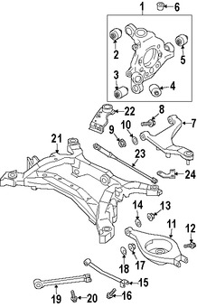 Foto de Brazo de Control Lateral Original para Infiniti G35 Infiniti G37 Infiniti G25 Infiniti Q40 Nissan 370Z Marca NISSAN Nmero de Parte 551A0JK000