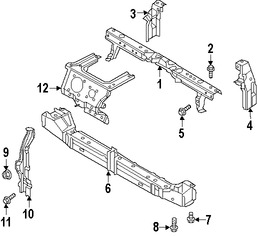 Foto de Barra sujecin soporte del radiador Original para Nissan Leaf 2013 2014 2015 2016 2017 Marca NISSAN Nmero de Parte F25303NFMH