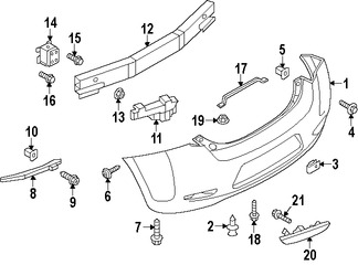 Foto de Perno de la barra de impacto del parachoque Original para Nissan Leaf 2013 2014 2015 2016 2017 Marca NISSAN Nmero de Parte 73898ZN90A