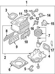 Foto de Motor de Control de Ajuste de Aire HVAC Original para Nissan Sentra Marca NISSAN Nmero de Parte 277305M010