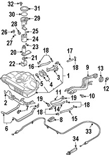 Foto de Lnea de Combustible Original para Nissan Sentra 2004 2005 2006 Marca NISSAN Nmero de Parte 173378U601