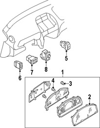 Foto de Interruptor Dimmer del tablero de instrumentos Original para Nissan Sentra 2002 2003 2004 2005 2006 Marca NISSAN Nmero de Parte 259806Z500