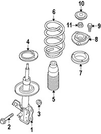 Foto de Tapa Puntal De Suspensin Original para Nissan Sentra Nissan Versa Nissan Leaf Marca NISSAN Nmero de Parte 54330ED000