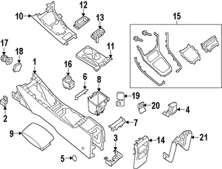 Foto de Interruptor de Calefaccin del Asiento Original para Nissan Marca NISSAN Nmero de Parte 255003TA0A