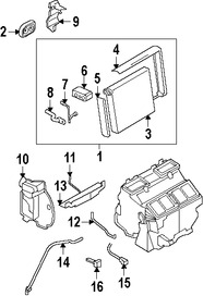 Foto de Recipiente del nucleo del evaporador del aire acon Original para Infiniti Nissan Marca NISSAN Nmero de Parte 27280JF10B