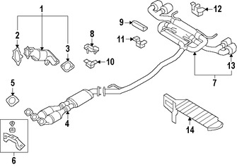 Foto de Sujetador Sistema de Escape Original para Nissan GT-R Marca NISSAN Nmero de Parte 20621KB50A