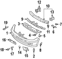 Foto de Soporte de cubierta de parachoques Original para Nissan Versa 2007 2008 2009 2010 2011 2012 Marca NISSAN Nmero de Parte 62224EM30A