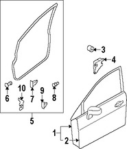 Foto de Sello de la puerta Original para Nissan Versa 2007 2008 2009 2010 2011 2012 Marca NISSAN Nmero de Parte 80830ED500