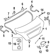 Foto de Bisagra de puerta del maletero Original para Nissan Versa 2007 2008 2009 2010 2011 Marca NISSAN Nmero de Parte 84400ED430