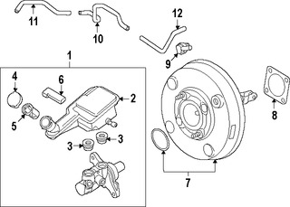 Foto de Empacadura de Booster Frenos de Potencia Original para Nissan  Infiniti Marca NISSAN Nmero de Parte 472129HA0A