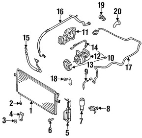 Foto de Interruptor de Lado de presin alta Aire Acondicionado Original para Nissan Altima Infiniti G20 Marca NISSAN Nmero de Parte 921371E400