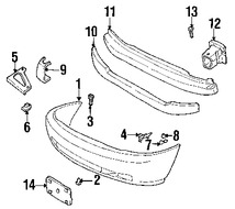 Foto de Enganche de cubierta de parachoques Original para Nissan Altima 1998 1999 2000 2001 Marca NISSAN Nmero de Parte 622909E000