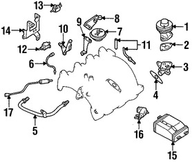 Foto de Manguera de retroalimentacin de presin EGR Original para Nissan Altima 2000 2001 Marca NISSAN Nmero de Parte 14750F4406