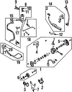 Foto de Manguera Direccion Hidraulica Original para Nissan Altima 1998 1999 2000 2001 Marca NISSAN Nmero de Parte 497259E005