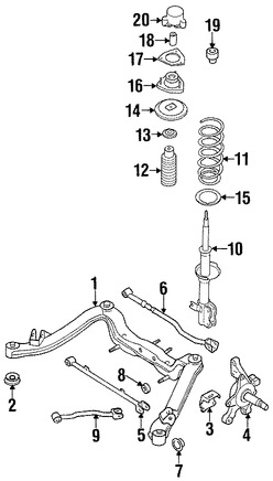 Foto de Tapa Puntal De Suspensin Original para Nissan Altima 1998 1999 2000 2001 Marca NISSAN Nmero de Parte 553272B500