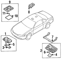 Foto de Lente de luz de mapa Original para Infiniti G20 Infiniti I30 Infiniti I35 Nissan 240SX Nissan Maxima Nissan Altima Marca NISSAN Nmero de Parte 2643171L00