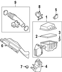 Foto de Manguera de Admisin de Aire del motor Original para Nissan Quest 2004 2005 2006 2007 2008 2009 Marca NISSAN Nmero de Parte 16554CK005