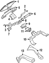 Foto de Ducto de Aire del Panel de Instrumentos Original para Nissan Quest 2007 2008 2009 Marca NISSAN Nmero de Parte 27886ZM70A