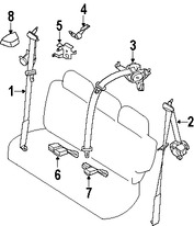 Foto de Receptaculo del Cinturon de Seguridad Original para Nissan Quest 2007 2008 2009 Marca NISSAN Nmero de Parte 89842ZM78C