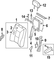 Foto de Cubierta del Mecanismo de Ajuste de Reclinacion de Asiento Original para Nissan Quest 2007 2008 2009 Marca NISSAN Nmero de Parte 88406ZM00A