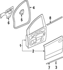 Foto de Sello de la puerta Original para Nissan Quest 2004 2005 2006 2007 2008 2009 Marca NISSAN Nmero de Parte 808305Z000