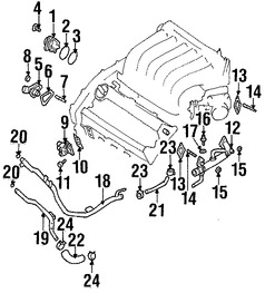 Foto de Kit de Termostato de Refrigerante del Motor  Original para Nissan Infiniti Marca NISSAN Nmero de Parte 2120031U03