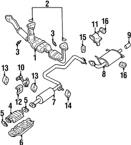 Foto de Sujetador Sistema de Escape Original para Infiniti I30 1996 Marca NISSAN Nmero de Parte 2065050Y00