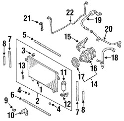 Foto de Manguera de succin Refrigerante Aire Acondicionad Original para Infiniti QX4 2000 Nissan Pathfinder 2000 Marca NISSAN Nmero de Parte 924802W601