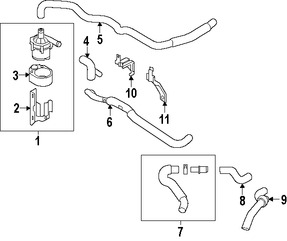 Foto de Manguera del Calentador de HVAC Original para Infiniti M35h 2012 2013 Infiniti Q70 2014 2015 2016 2017 Marca NISSAN Nmero de Parte 92401JK20A