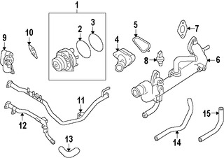 Foto de Manguera de Refrigerante Original para Infiniti  2013 2014 2015 2016 2017 Marca NISSAN Nmero de Parte 14055JA10B